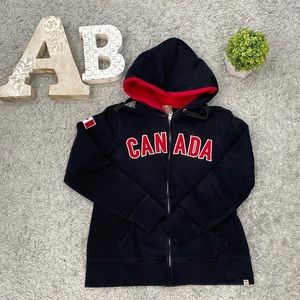 Hudson's Bay Women's Olympics Canada Zip Up Hoodie in Black